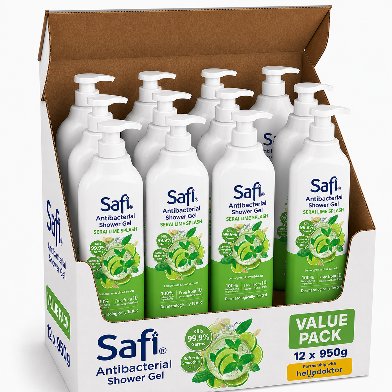 Antibact. shower gel serai lime splash 950Gm