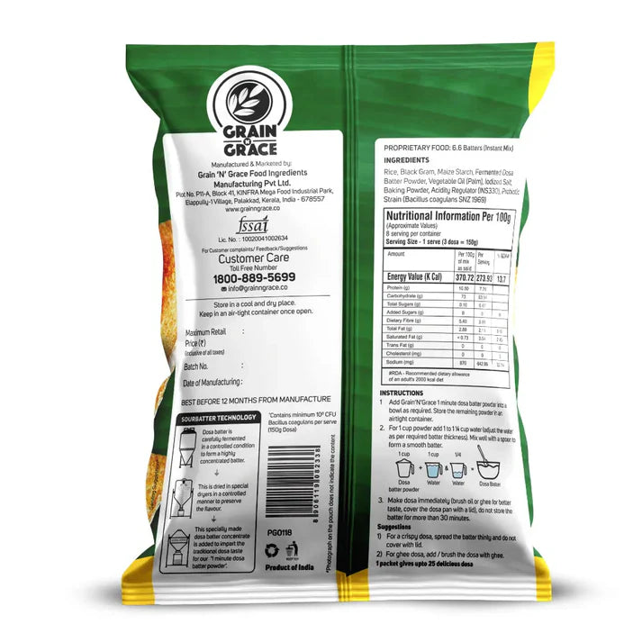 1minute Dosa Batter Powder 500g