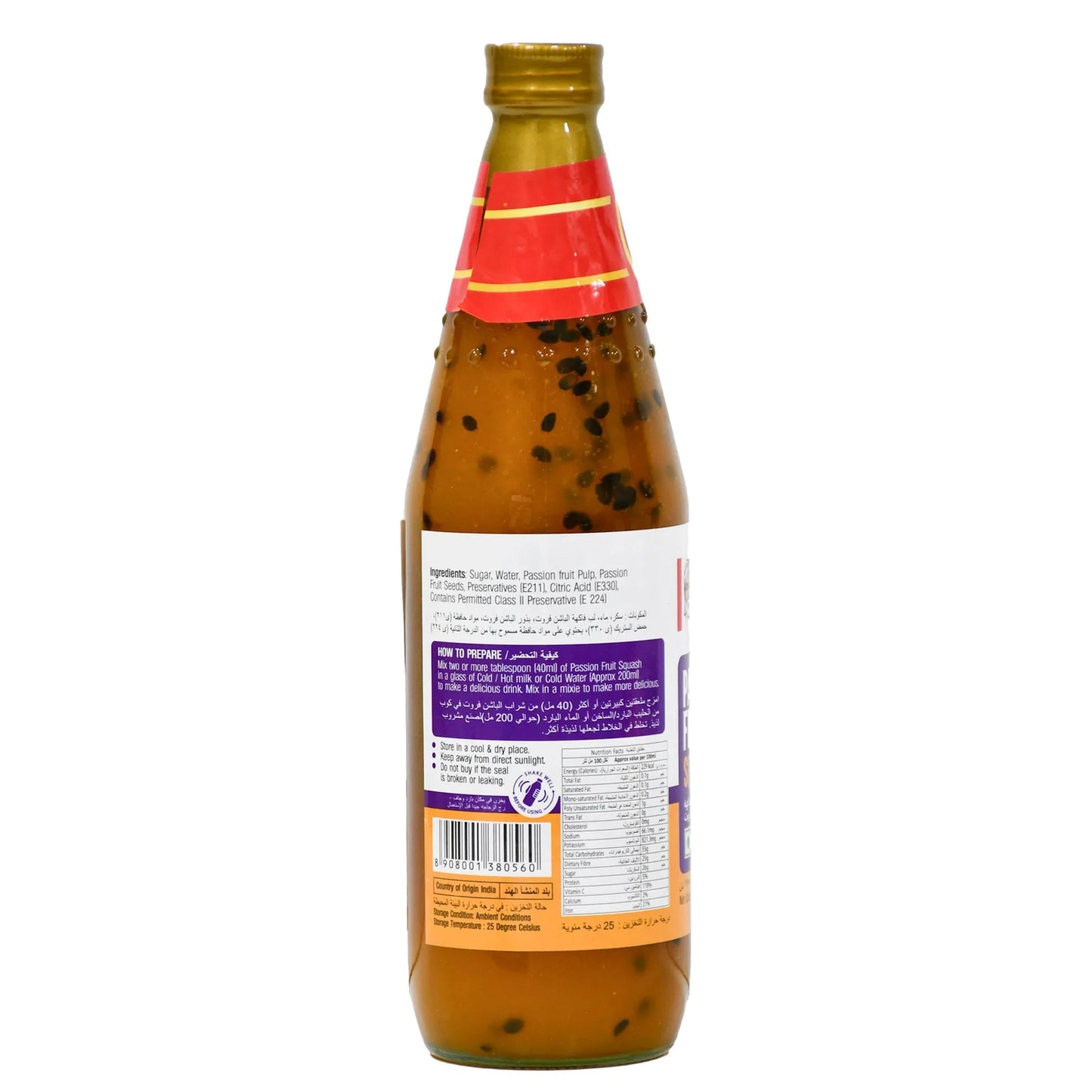 Passion fruit Squash 750ml