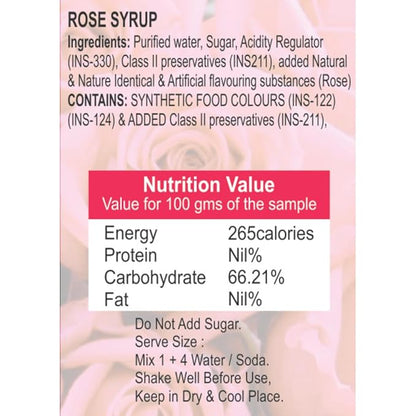 Rose Syrup 750ml