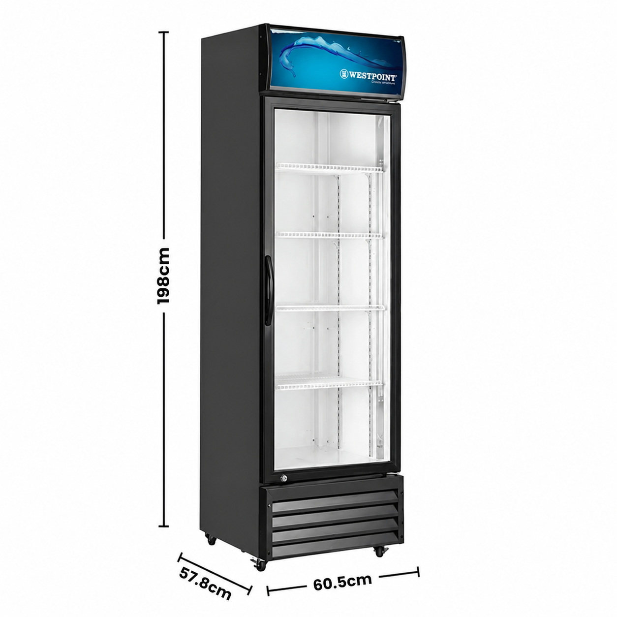 Single Door Chiller (WPSN-4017T) Black - 400Litre