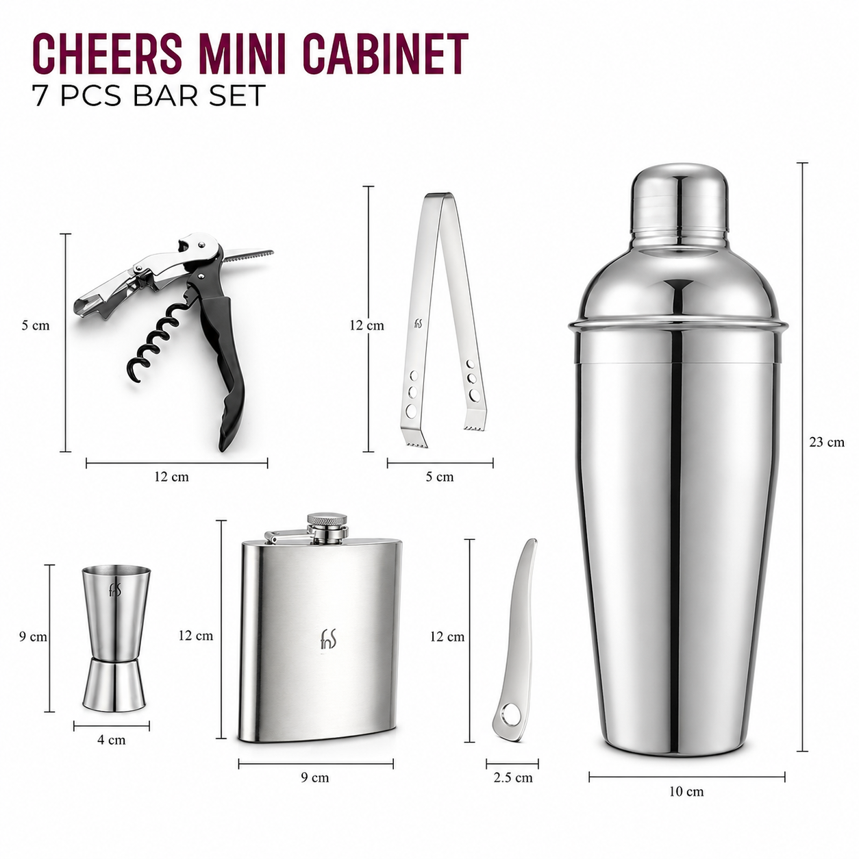 Cheers Mini Bartender Cabinet Set