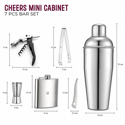 Cheers Mini Bartender Cabinet Set