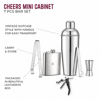 Cheers Mini Bartender Cabinet Set