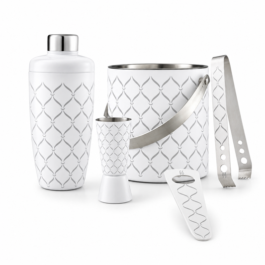 Zurich white finish 5 Pc Bar Set (White)