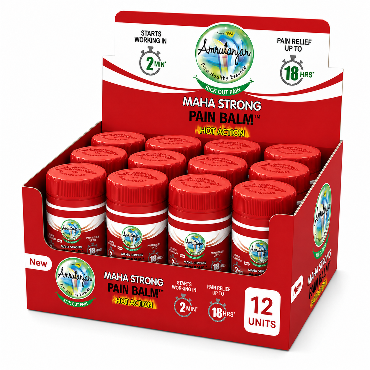 Strong headache and back pain New Maha Strong Pain Balm 8ml