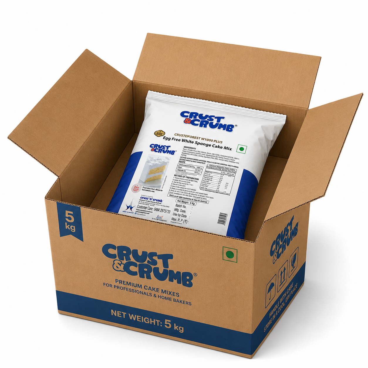 Crustoforest W 1000 Plus - Egg Free White forest Cake Mix 5kg