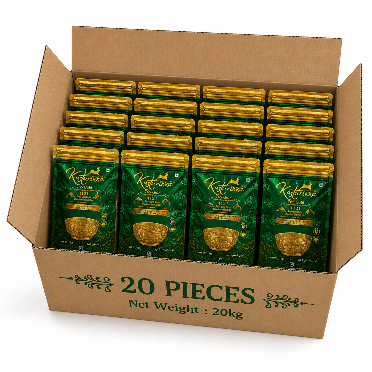 1121 Extra long grain premium steam basmati rice - 1 Kg