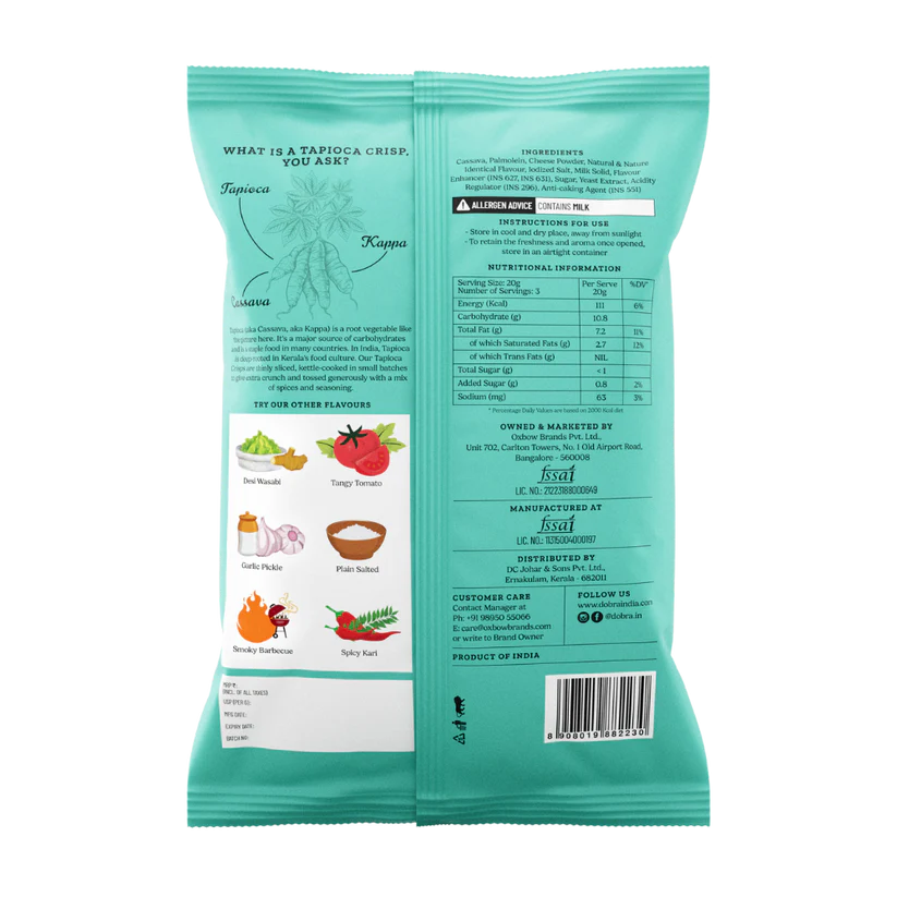 Tapioca Chips - Extra Cheesy - 60g
