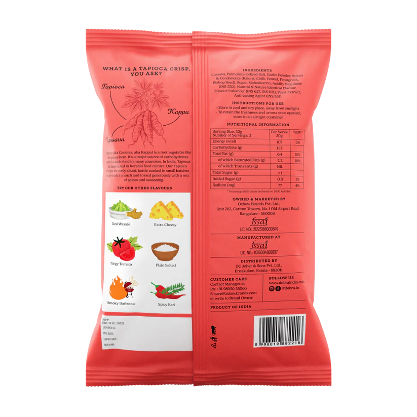 Tapioca Chips - Garlic Pickle - 60g
