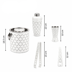 Zurich white finish 5 Pc Bar Set (White)
