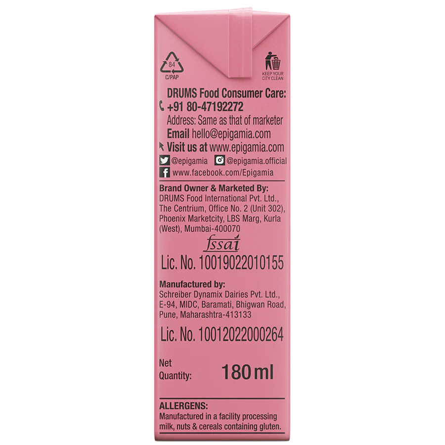 Strawberry Milkshake (Skimmed Milk)  180ml