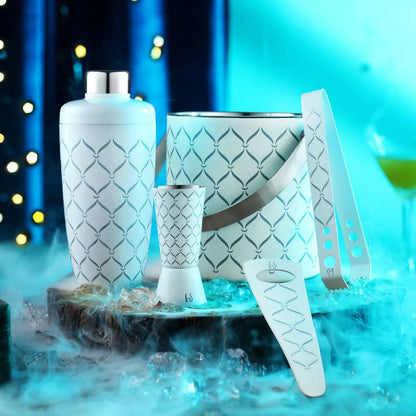 Zurich white finish 5 Pc Bar Set (White)